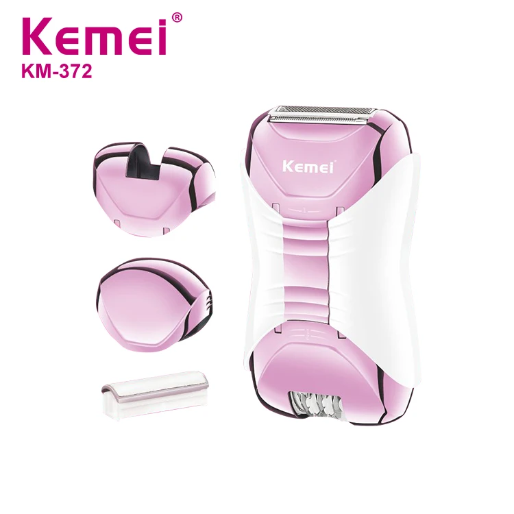 Kemei KM-372 женские эпиляторы 3in1 Машинка для удаления волос перезаряжаемые Леди бритья