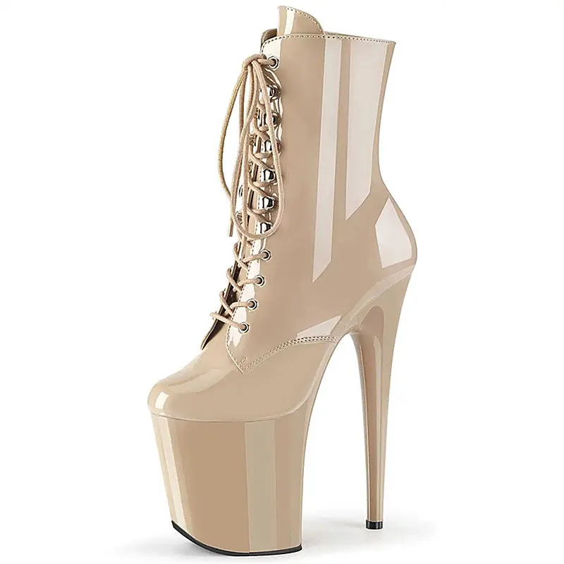 20cm Women Pole Dance Shoes Ankle Boots Sexy Ladies Nightclub Strippers Boots Women