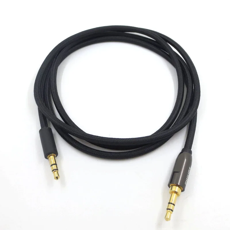 Сменный AUX 3 5 мм штекер-штекер стерео нейлоновый аудиокабель для наушников Philips- SHP9500 X2HR X1S SHB8850 SHB9850