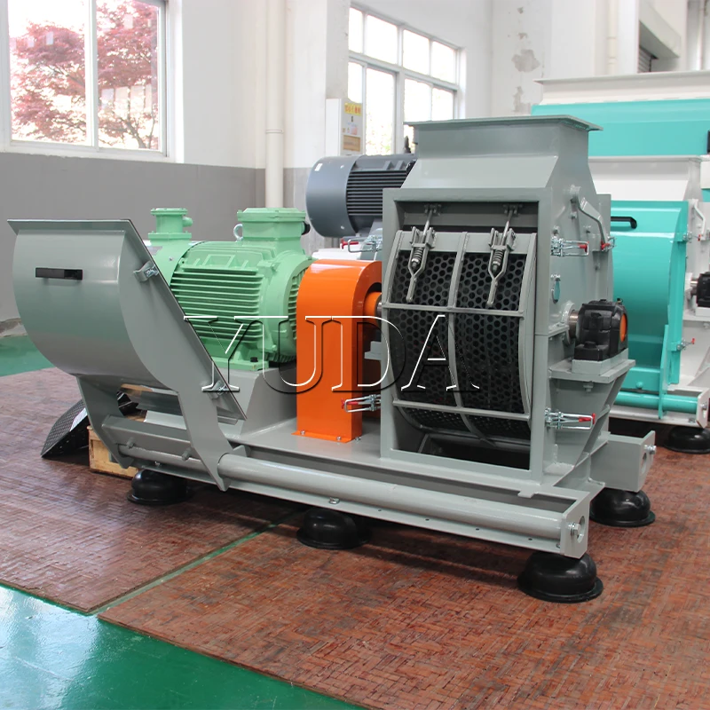 YUDA SFSP56x36 Hammer Mill 3-4 ton/h Factory Grain Rice Maize Wheat Hammer Mill For Animal Feeds Corn Straw Crusher