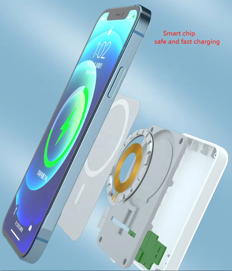 Magnetic power bank External auxiliary battery For iphone 13 Magsafeing powerbank Wireless