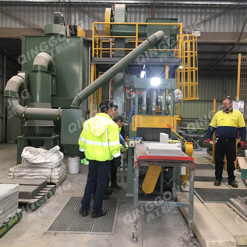 Paving slabs surface cleaning through type paver block shot blasting machine manufacturer