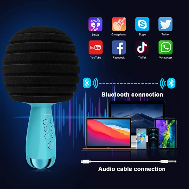Toys Wireless Karaoke Microphone Ktv Speaker Portable Professional Usb Mic For Kids Festival Gift Phone Mike