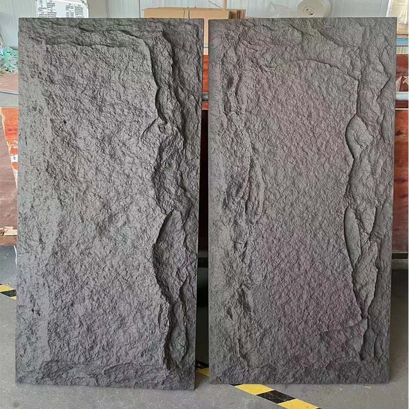 New decorative outdoor waterproof polyurethane artificial 3d pu faux rock veneer stone wall panel