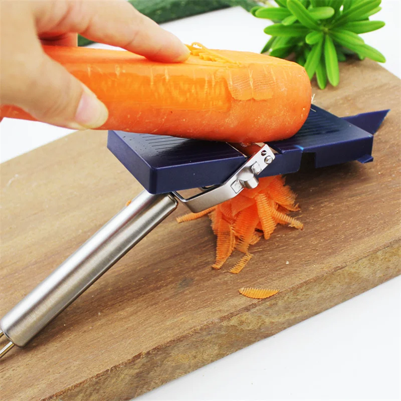 Multifunctional Kitchen Fruit and Vegetable Tools Melon Planer Combination Stainless Steel Peeler and Plastic Planing Board