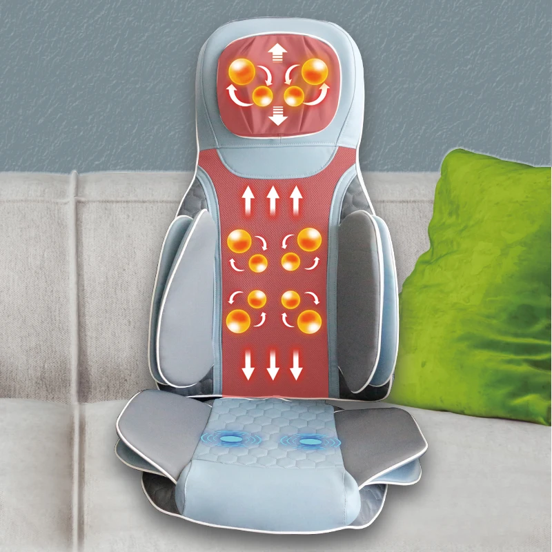 Electric Full Body Care Shiatsu Vibration Car Buttocks Lumbar Back Heat Seat Massage Cushion