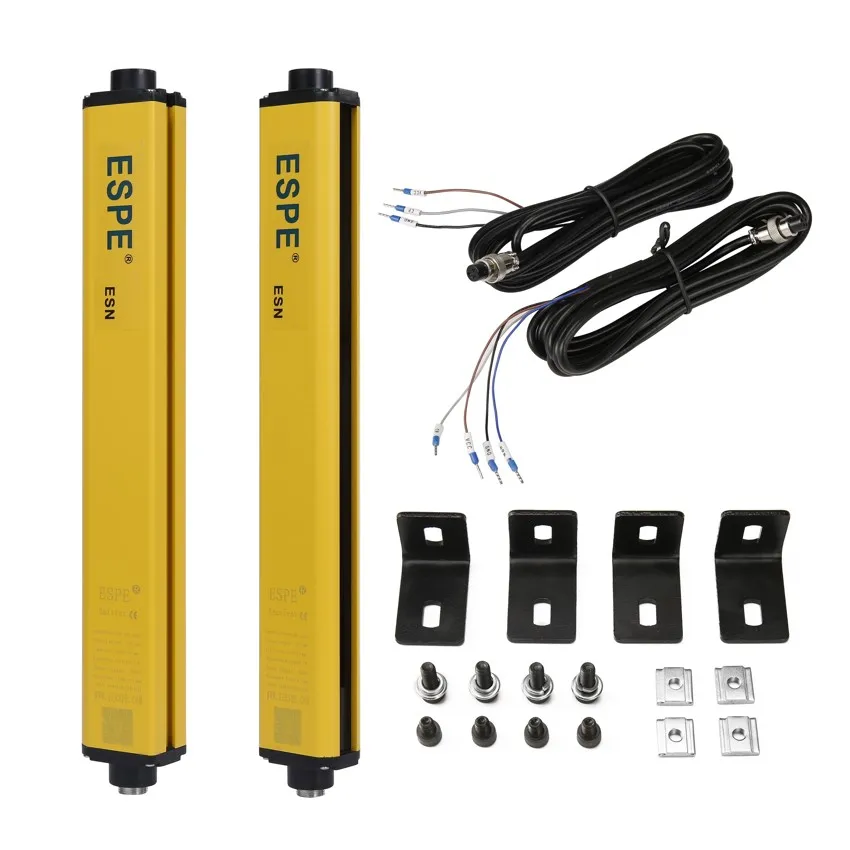 15mm Resolution thin 24V PNP NPN Output Safety Light Barrier Optical Safety Light Curtain Sensor