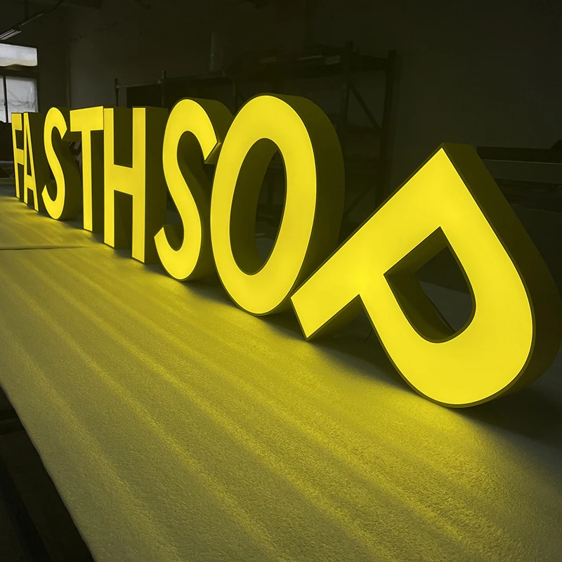 Top sign outdoor led light custom signs large 3d acrylic letters channel letter lights