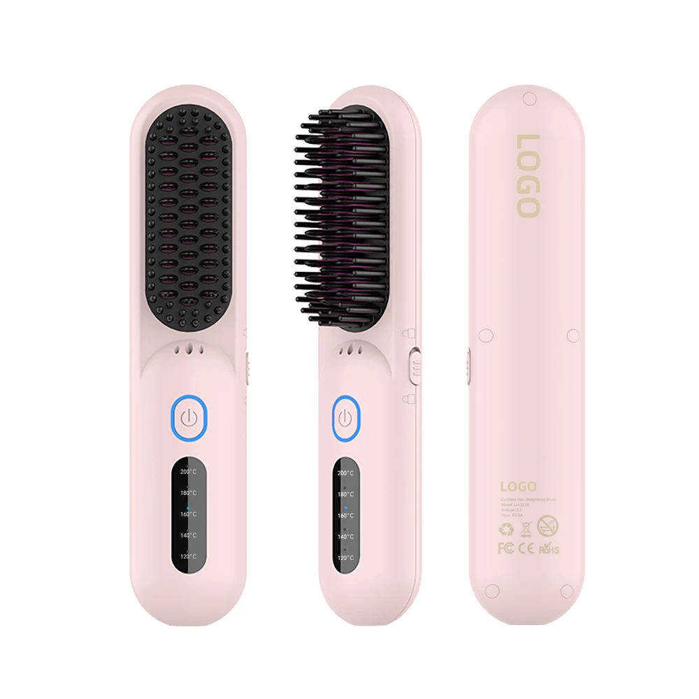 Mini Professional Simply Electric Beard Straightening Comb Rechargeable Heated Beard Straightening Brush