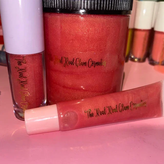 Custom Printing Gold Foil Clear Transparent Logo Private Vinyl Lip Gloss Tube Labels Stickers For Lip Gloss Lip Balm Cosmetics