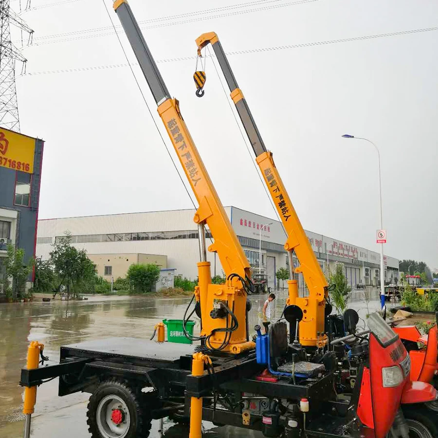 3 Ton Tricycle Crane Used Lifting Trees Mounted Crane With Ce