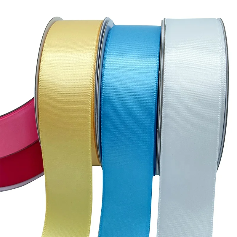 E-Magic Factory 196 Colors Custom Ribbon 100% Polyester Double Face Satin Roll 38Mm Gift for Wrapping