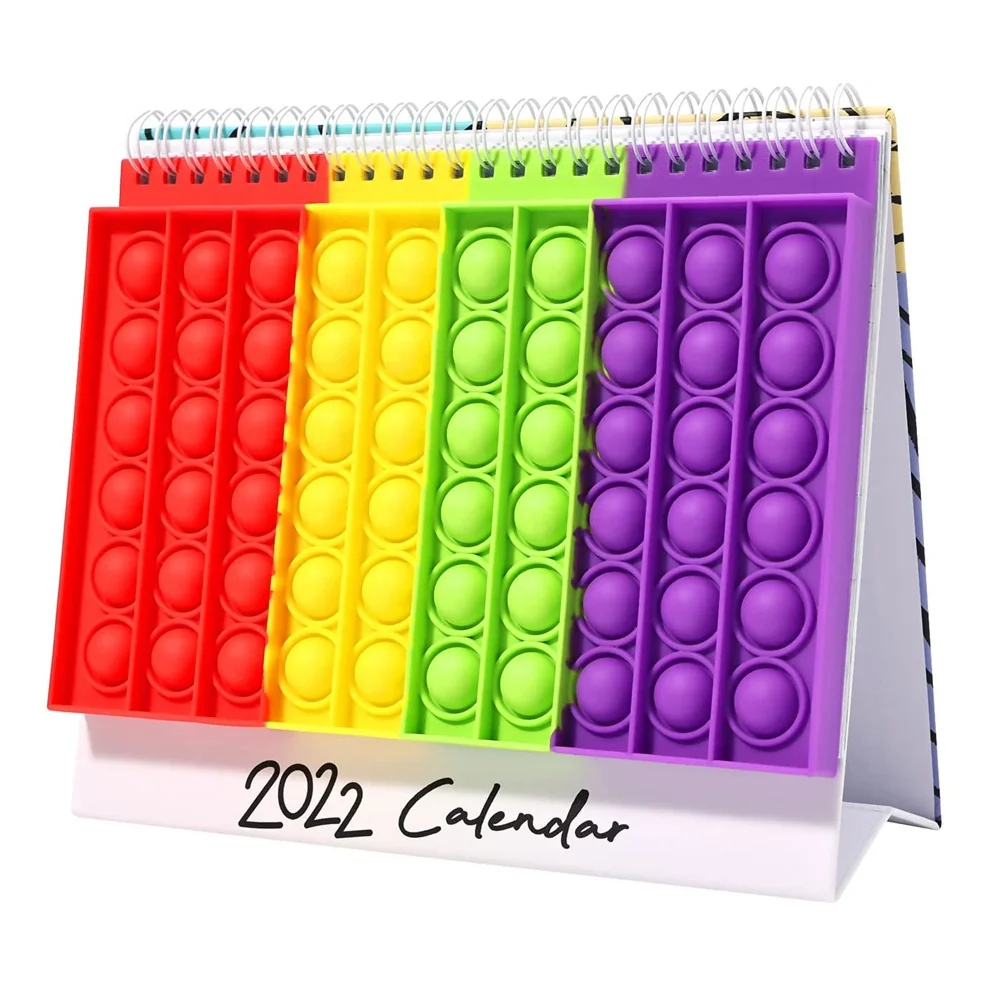 2022 New Year 365 Day Custom Customized 3D Kpop Plastic Pop Up Pocket Office Weekly Daily Wall Desk Pad Avent Calendar
