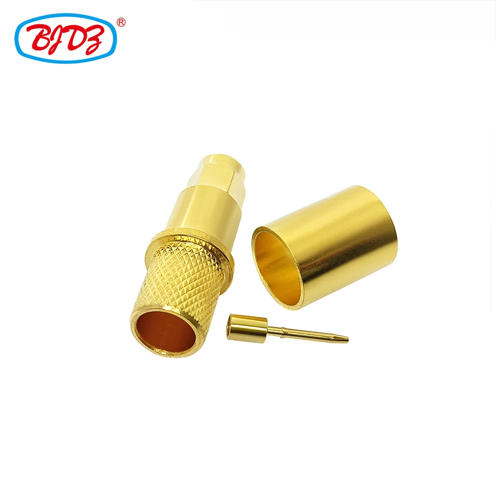 Factory Fully gold plated RP reverse polarity SMA Male plug For LMR400 RG213 RG214 RG8 7DFB 8D-FB Cable RF Coaxial Connectors