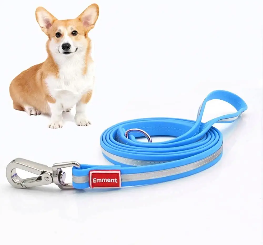 Custom Color Heavy-Duty Trainer Dog Rope Leash Soft Waterproof PVC Material Reflective Pattern Rivet Decoration Walking Pets