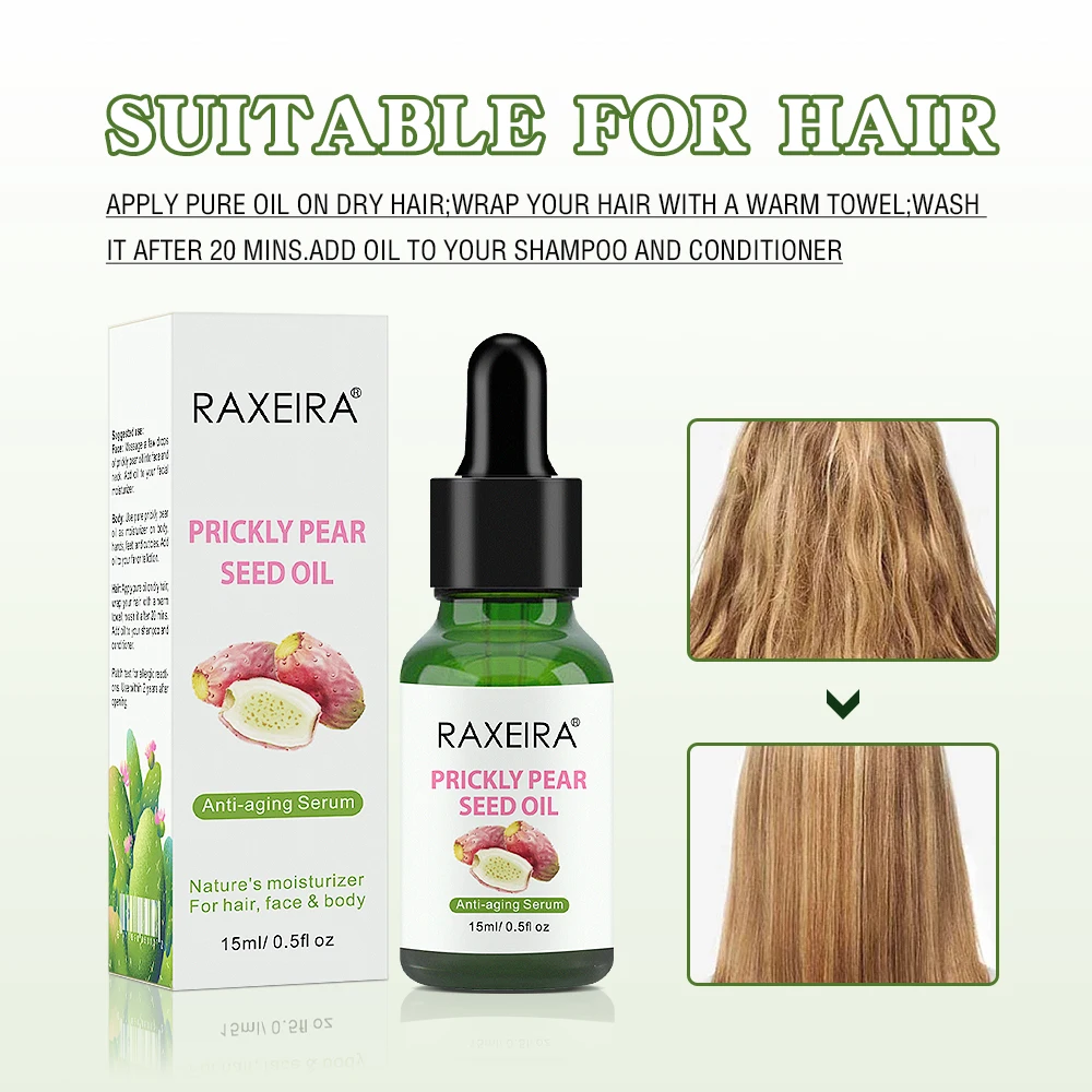 Organic 100% Pure Prickly Pear Seed Oil For Face Dry Skin And Body Moisturizer And Hair Treatment