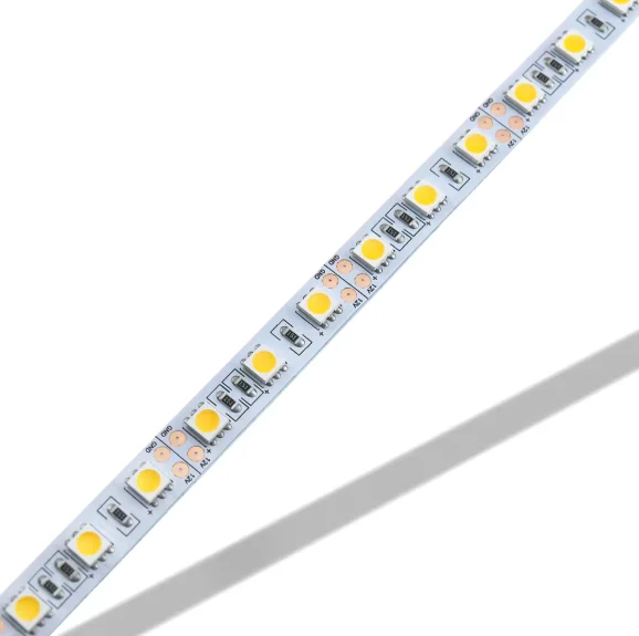 Высокая Видимость Smart RGB Светодиодные полосы света 60LED 5050 на метр DC12V/DC24V Медь PCB высокий люмин