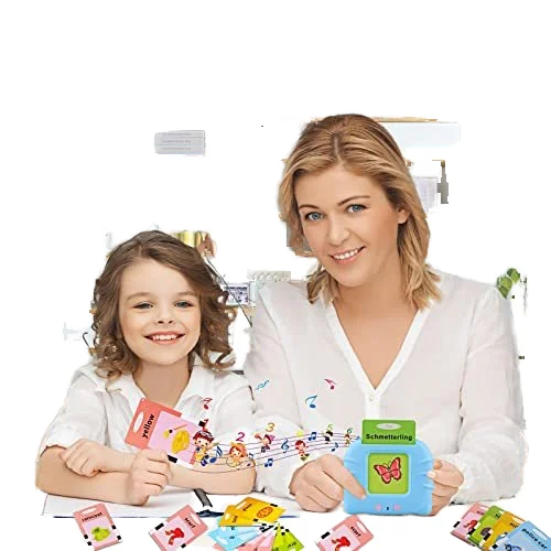 English Talking Flash Cards Early Education Machine 1.0 Audible Electronic Language Learning Interactive Device