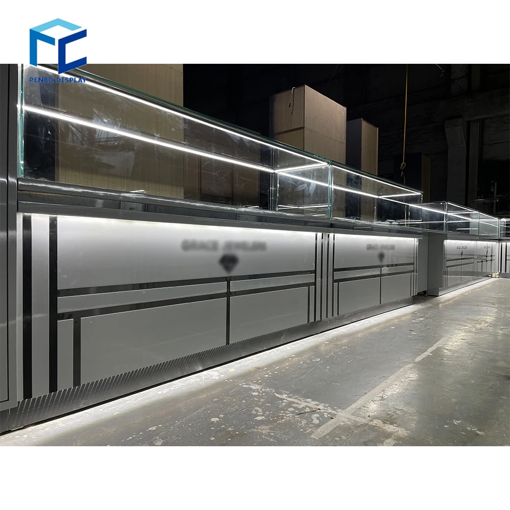 Хит продаж Витрина ювелирных изделий индивидуальный дизайн ювелирный магазин мебель Ювелирное стекло витрина для торгового центра