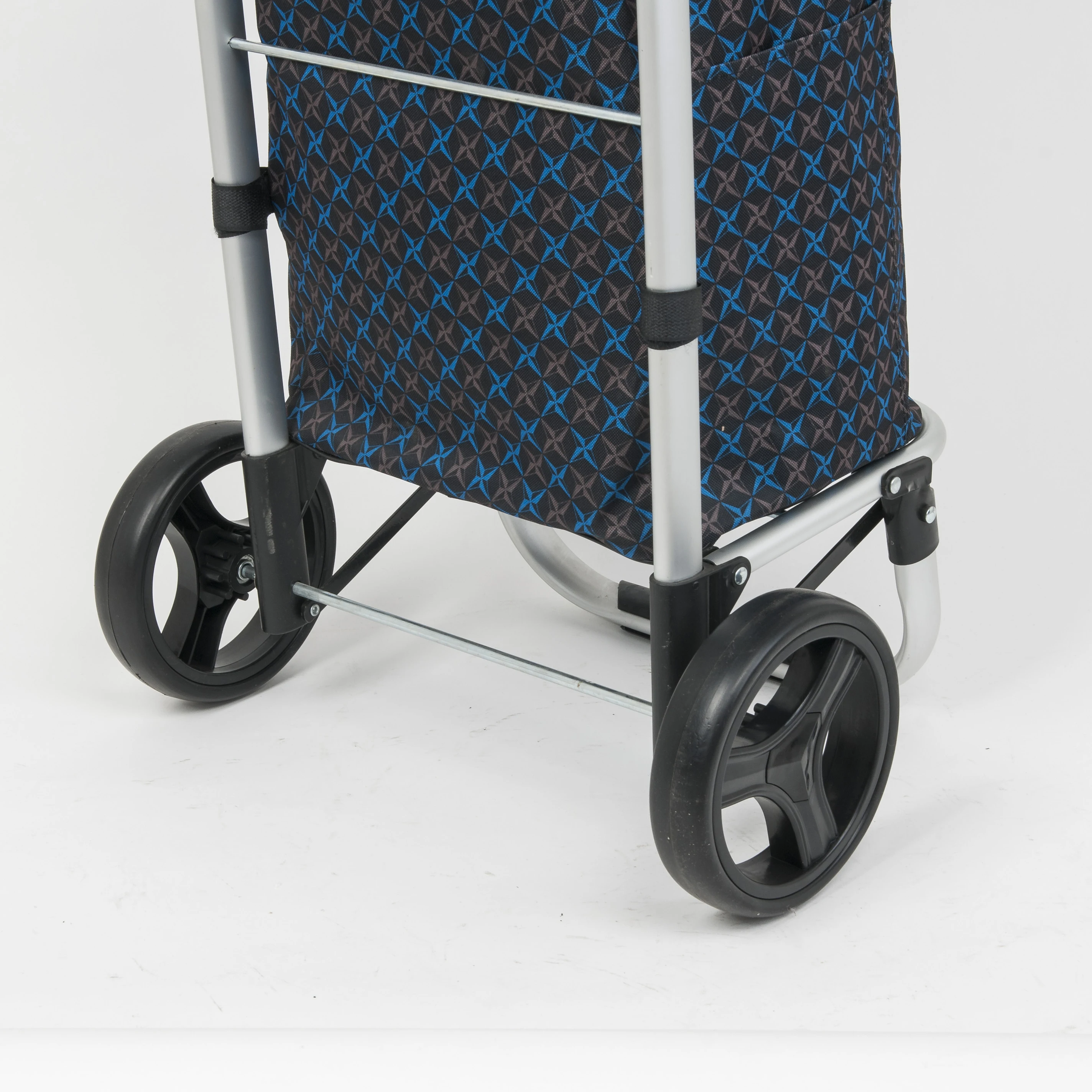 aluminium waterproof metal supermarket shopping trolley bag with hand pull collapsible