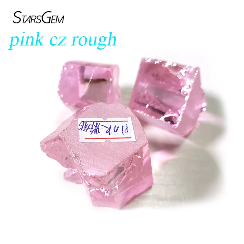 Starsgem CZ Rough Pink Red Black Purple Cubic Zirconia Raw material