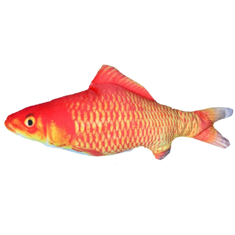 Realistic Electric Wiggling Fish Toy Flopping Moving Interactive Catnip Toy for Cat and Dog Pet Plush Toy