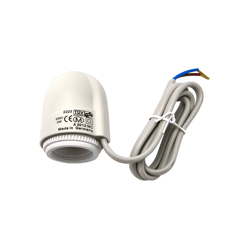 MINCO 220V NO NC electric thermal actuator valve head for thermostat manifold underfloor heating radiator normally opened closed