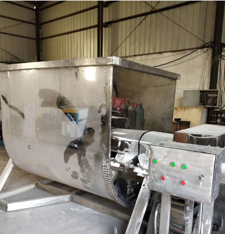 Horizontal stainless steel concrete/chemical product double screw mixer