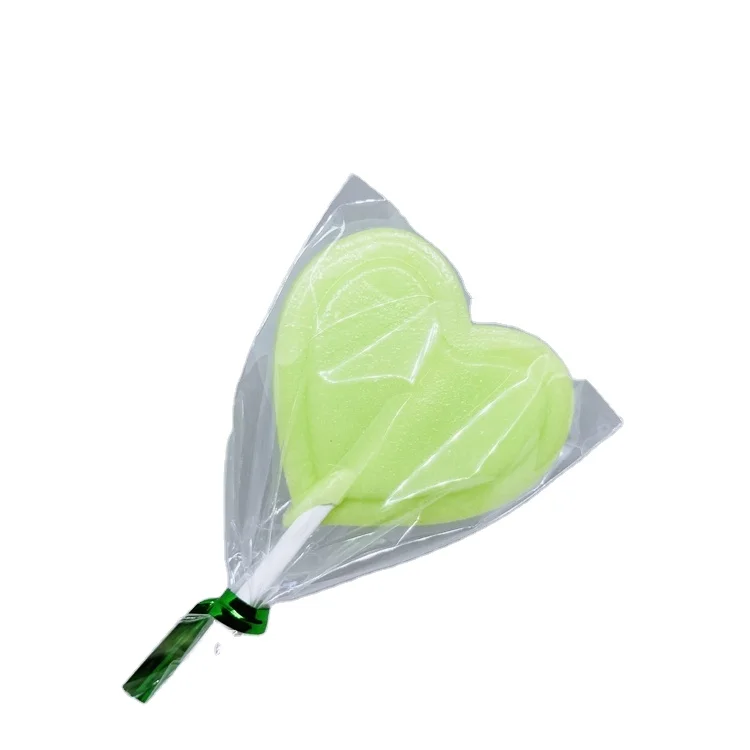 SWEETS GREEN HEART LOLLIPOPS