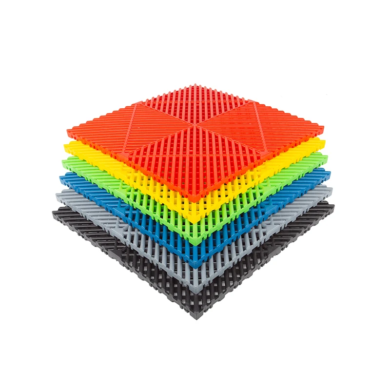 Durable Polypropylene Interlocking Modular Garage Floor Tiles Drainage Tiles Outdoor Interlocking Tiles