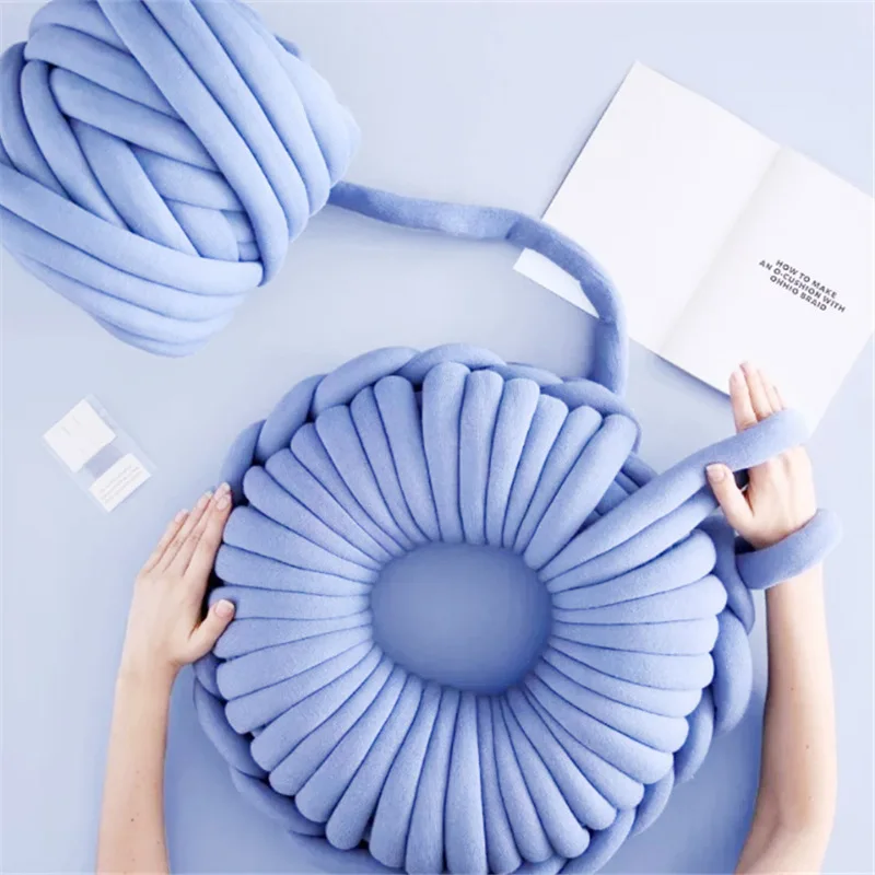 Bioserica Era wholesale crochet baby hand knitting tube blended melange super chunky thick braid jumbo merino wool yarn