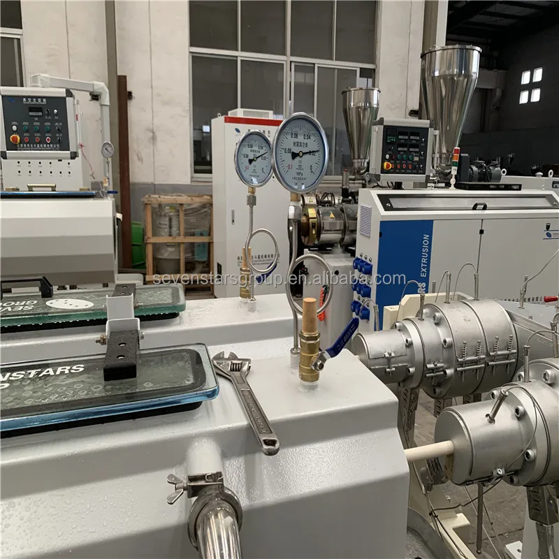 16-110mm SJSZ51/105 Twin Extruder Pvc Double Pipe Production Line