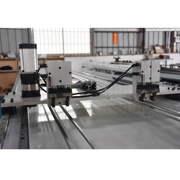 Automatic CNC 15 ton Double 3m  Line Square Round Metal Stamping Press Pipe Tube Hole Punching Machine