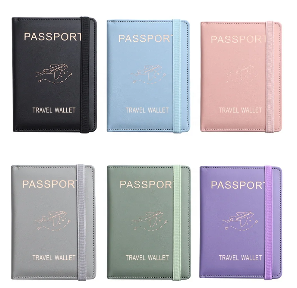 A6 Soft Touch Cover RFID Protection Card Holder Custom Logo Leather Passport Case PU Passport Holder Notebook