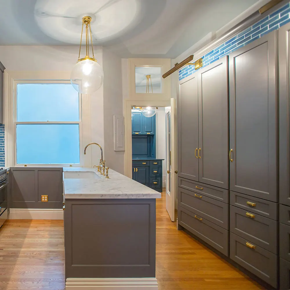 USA Modern Gray Kitchen Cabinet From China Maker