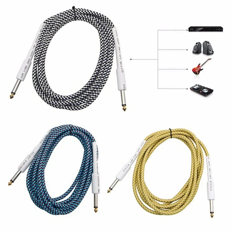 Good Price Good Quality Woven Patch Musical Instrument Audio Guitar Cable