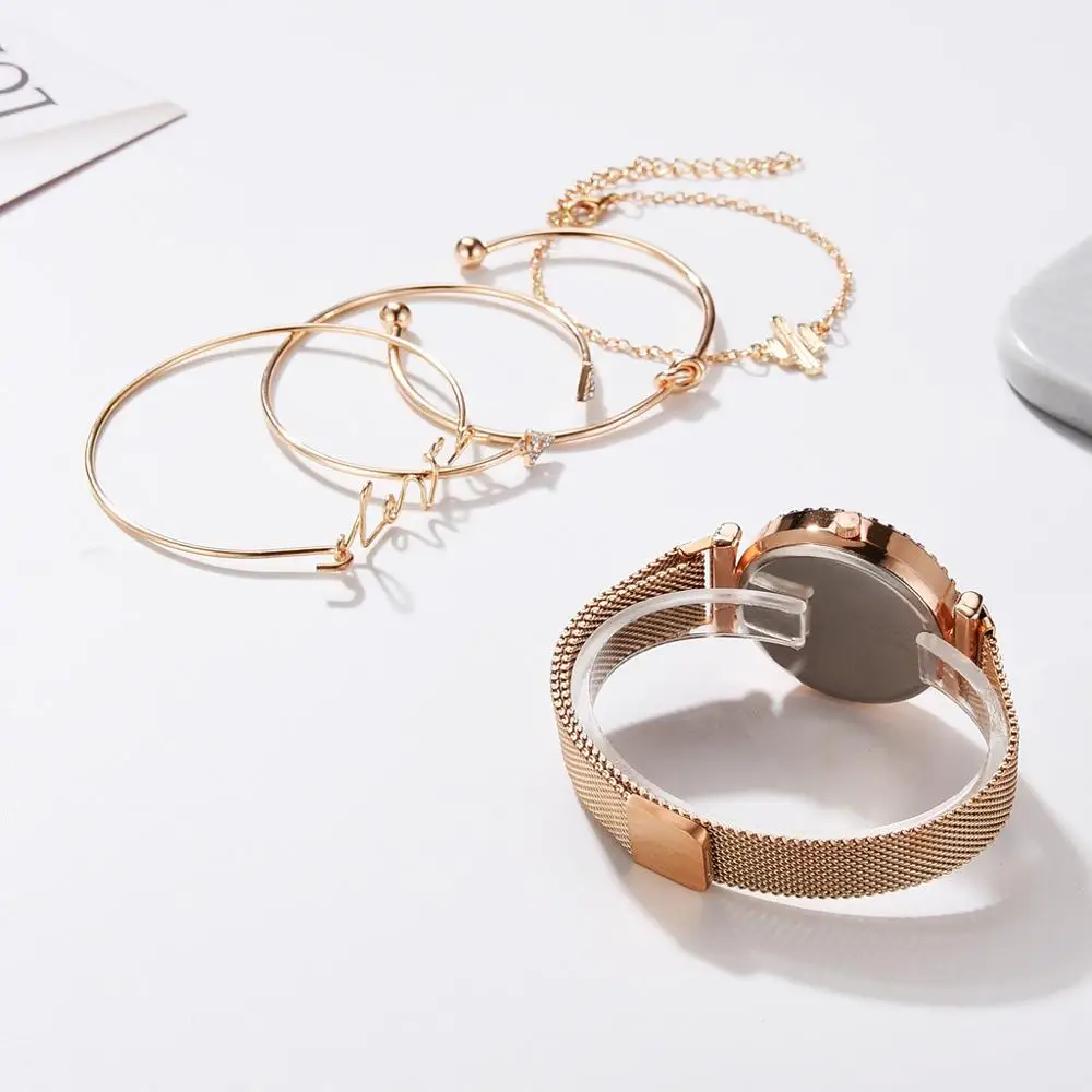 2019 Hot selling quartz ladies watch bracelet set wholesale