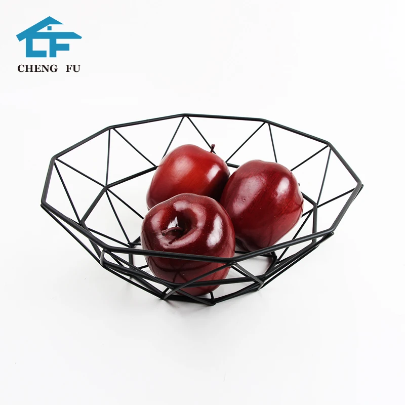 High Quality Custom Iron Steel Fruit Bowls Basket Round Metal Storage Wire Mesh Baskets