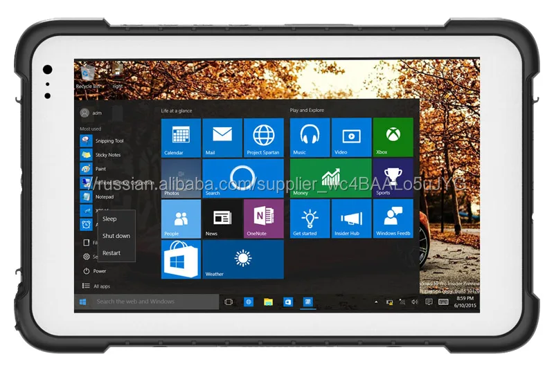 Hion 8 "дюймовый четырехъядерный процессор 1,8 ГГц Win10 2G + 32G Прочный планшетный ПК Водонепроницаемый ноутбук с сканером штр