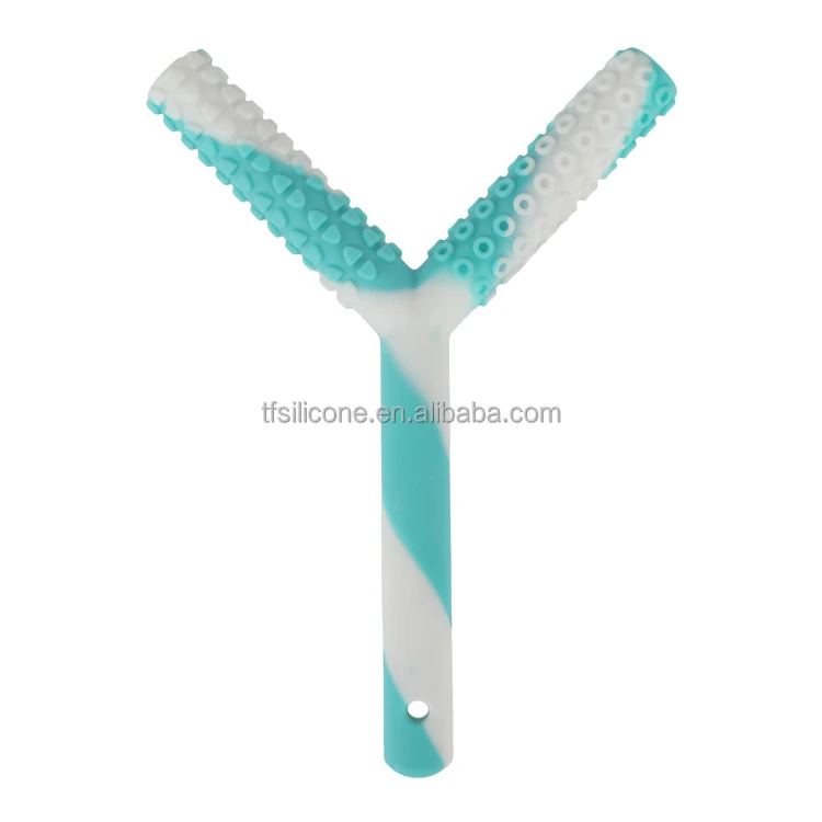 Factory Custom Different Soft Textures CPC Teething Sensory Chew Molar Toy Silicone Hollow Teether Tubes for Infant and Toddlers