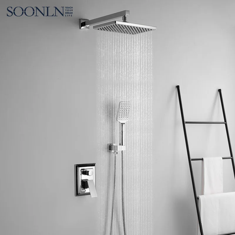 Showerhead Hot And Cold 2 Ways Bathroom Fittings Shower Mixer Tap Set