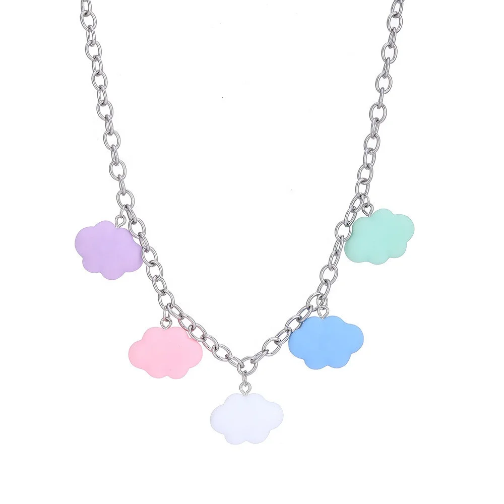 Cute cartoon Resin Yellow Duck Pendant Necklace Colorful Little Duck For Women chain Choker Lovely charms for Women Jewelry Gift