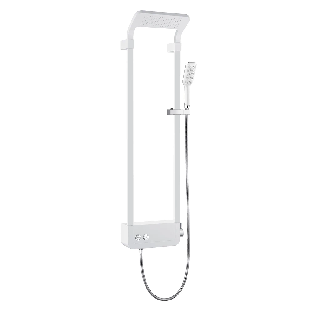 
Hot Sale High Quality 5 Colors Indoor Rain Bath Bathroom Stainless Steel Wall Bathroom Shower Panel with ABS Shower Head 