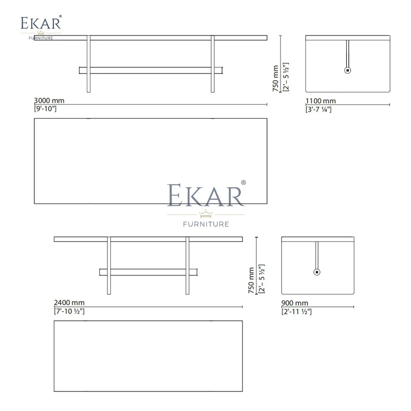 Modern Orange Rectangular Dining Table Set Sleek Design Sturdy Home Villa Restaurant Hospital Outdoor Living Room Furniture