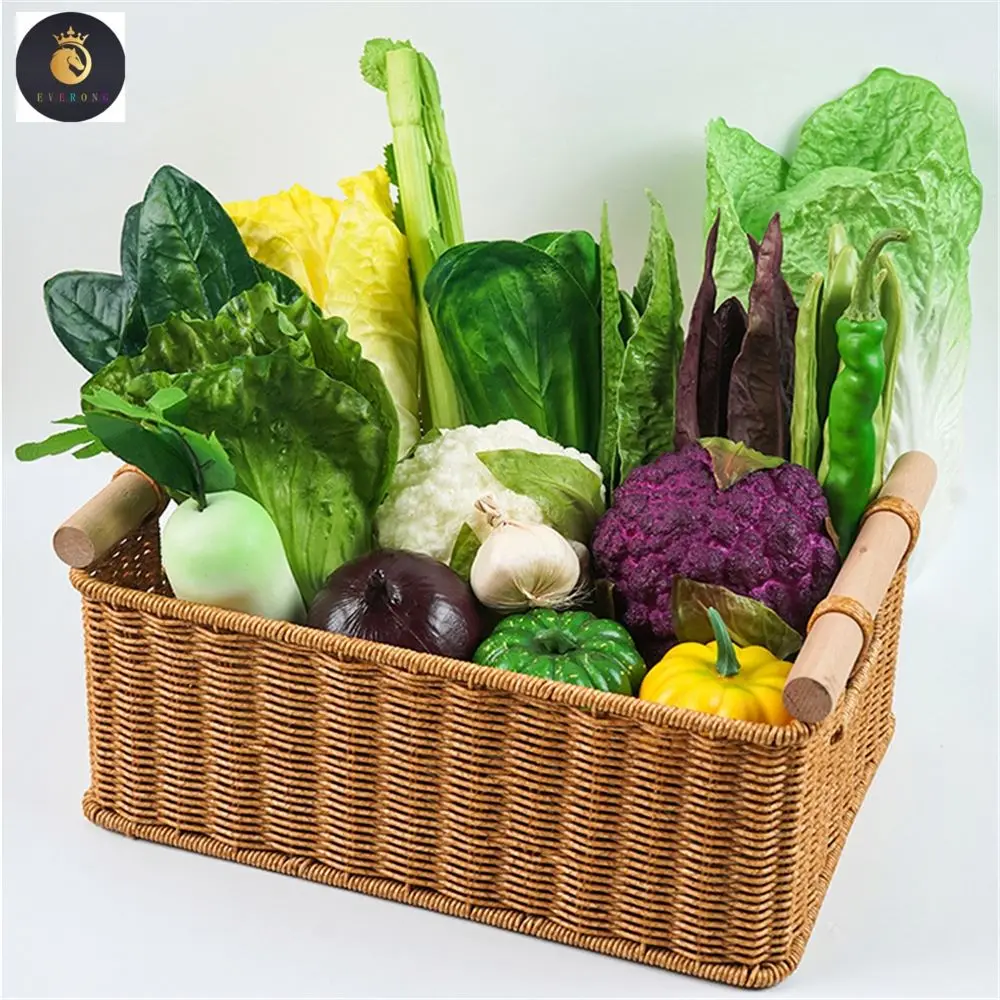 I509 Artificial Vegetables-Fake Cabbage Radish and Window Ornaments Props for Studio Shooting Thanksgiving Decorations