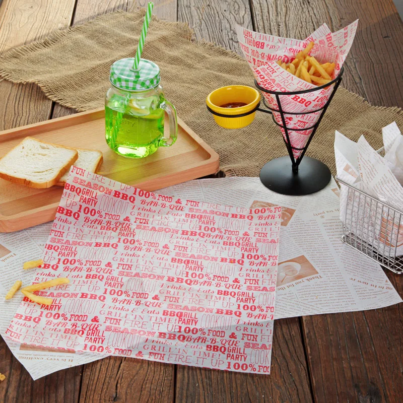 
Paper Packaging Tubes Food Grade Burger Butter Paper For Food Wrapping 