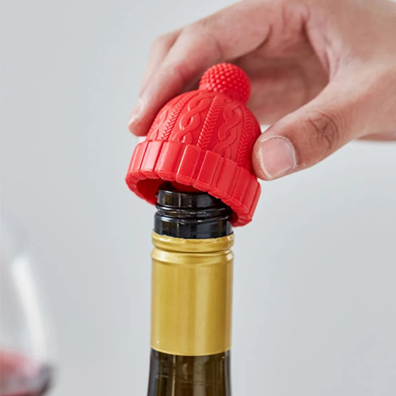 Creative Silicone Cap Bottle Stopper Fresh-Keeping Lid Little Red Riding Hood Seal Stopper Champagne Wine Glass Bottle
