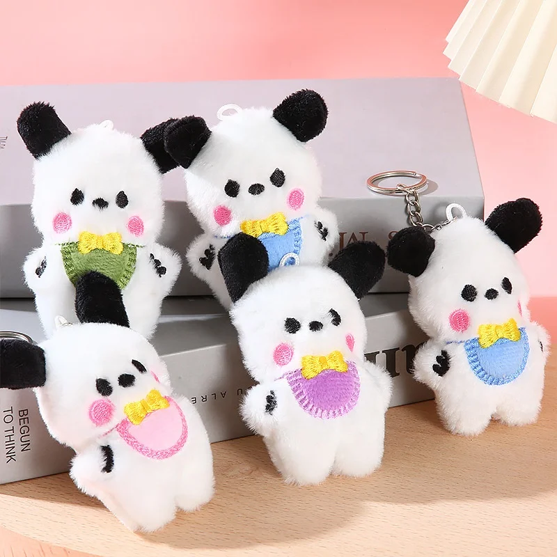wholesale 10CM small puppy dog stuffed animal toy soft dog puppy plush toy with keychain