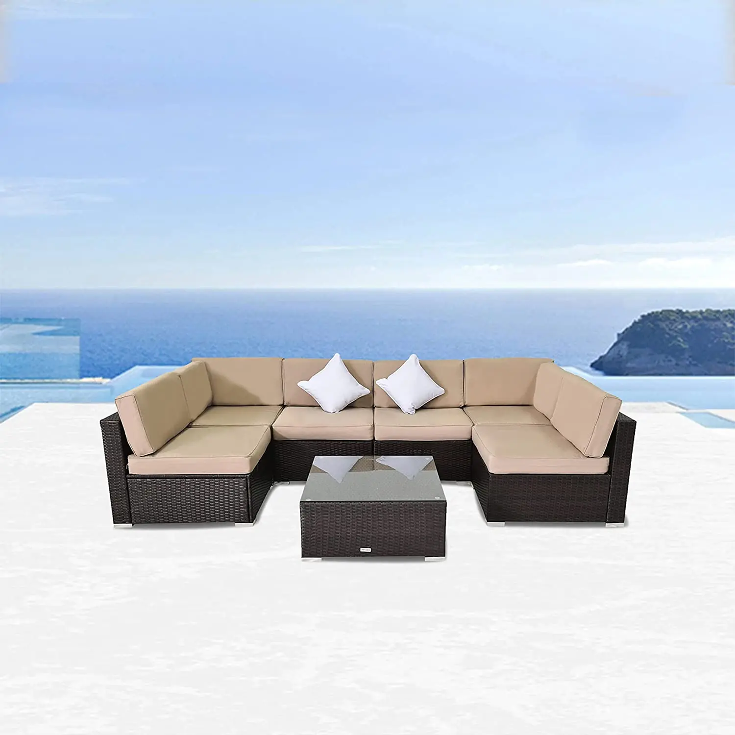 Rattan Sofa Set Outdoor garden patio sofa outdoor furniture combination furniture