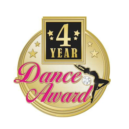 Noble Manufacturer Wholesale Creative Metal Dance Figure With Pink Glitter Custom Logo Dance Trophy Awards Crafts Years Pins